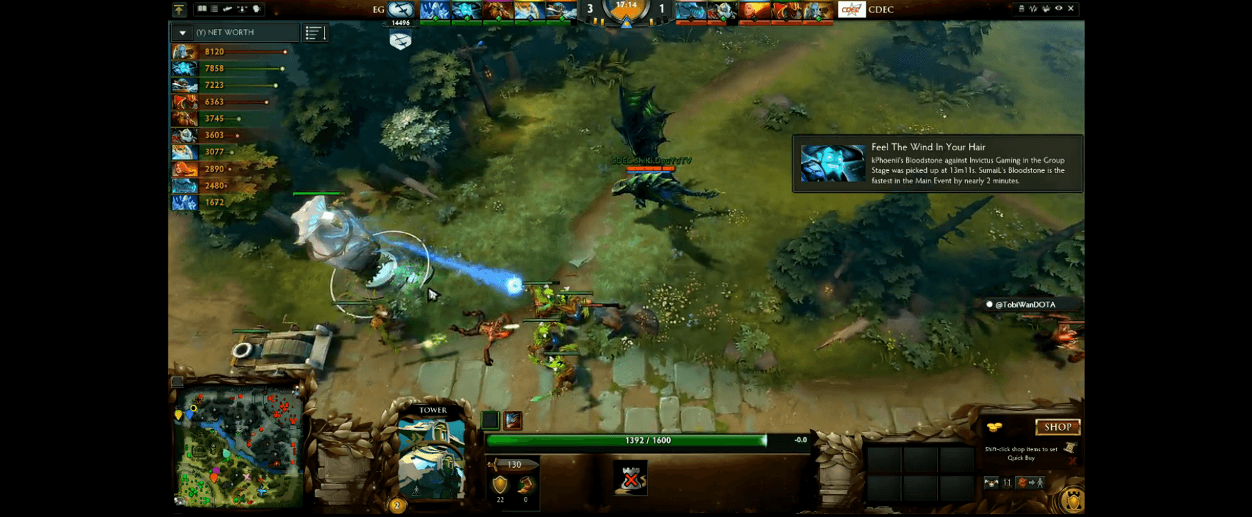 Sumail had some great plays to help EG in their matches.