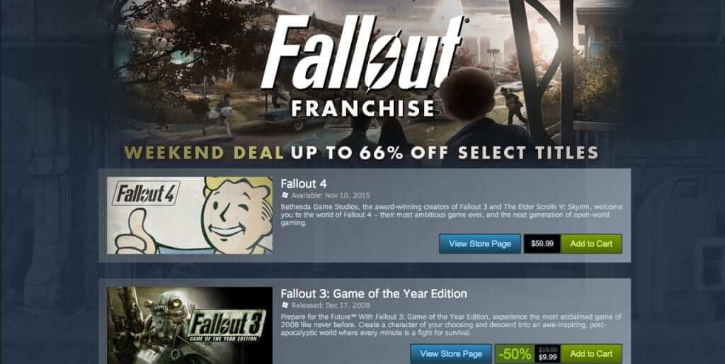 Fallout Franchise Weekend Sale