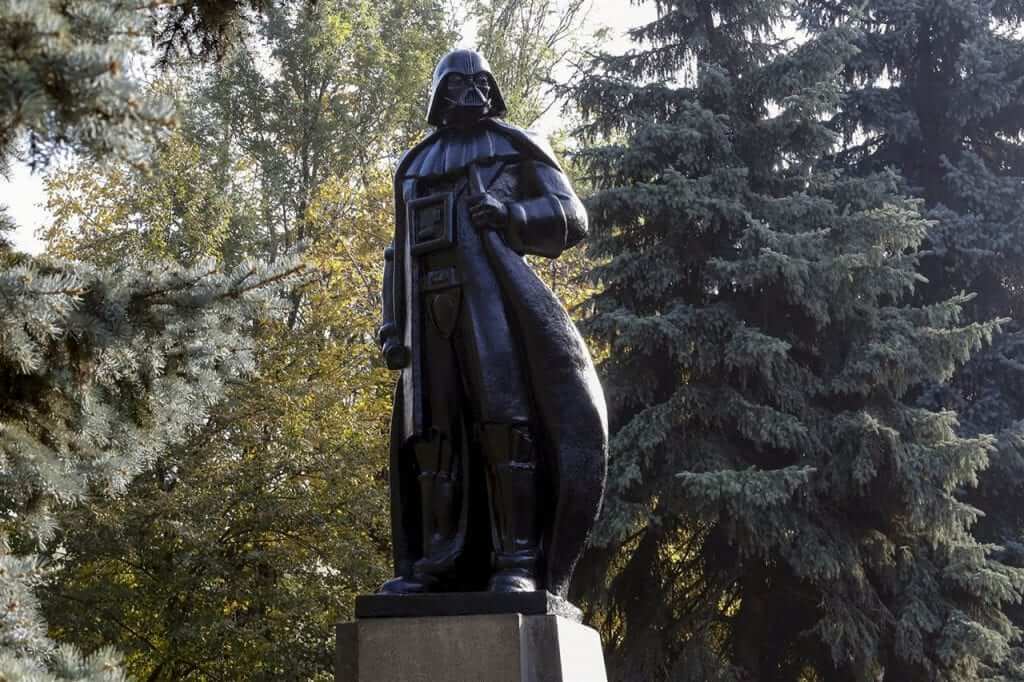 Statue of Lenin Turned Into Darth Vader