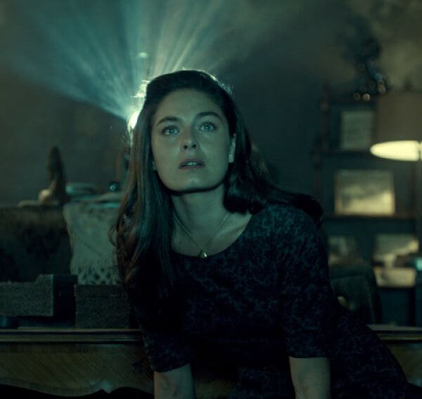 Juliana Staring at Film Reel