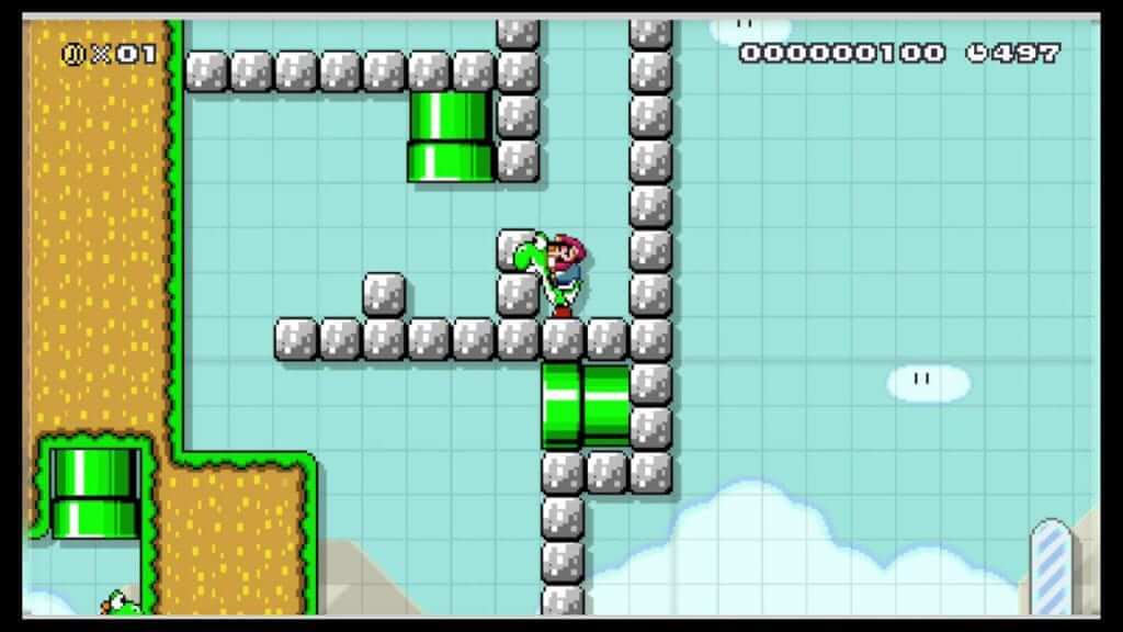 Super Mario Maker Bug Lets Yoshi Swallow Blocks