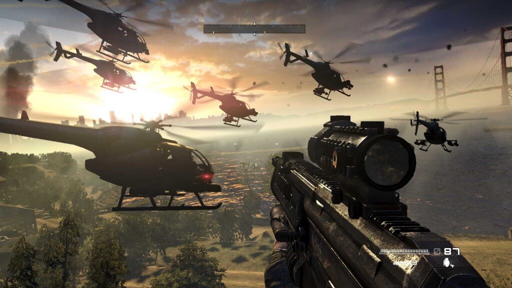 Enemy choppers Homefront