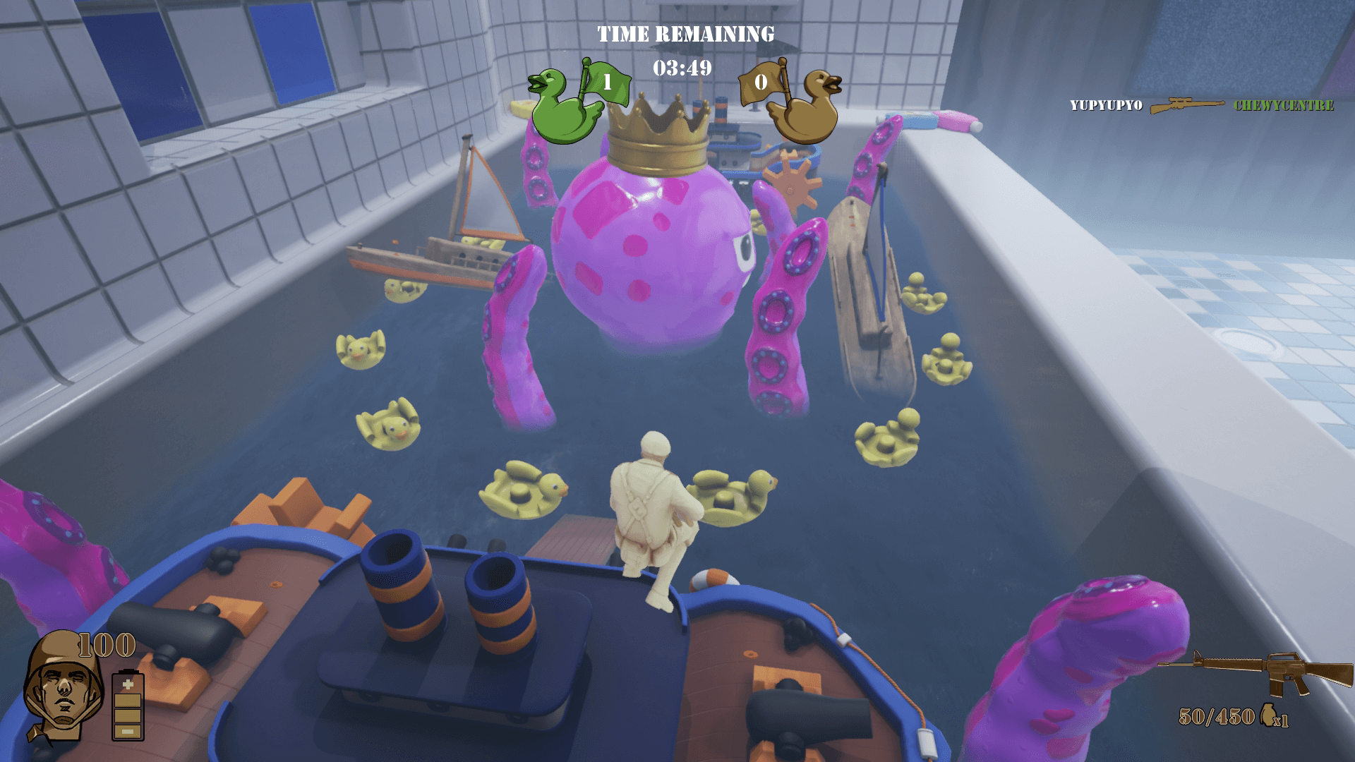 A perfect rendition of 20,000 Leagues Under The Sea; bathroom style!