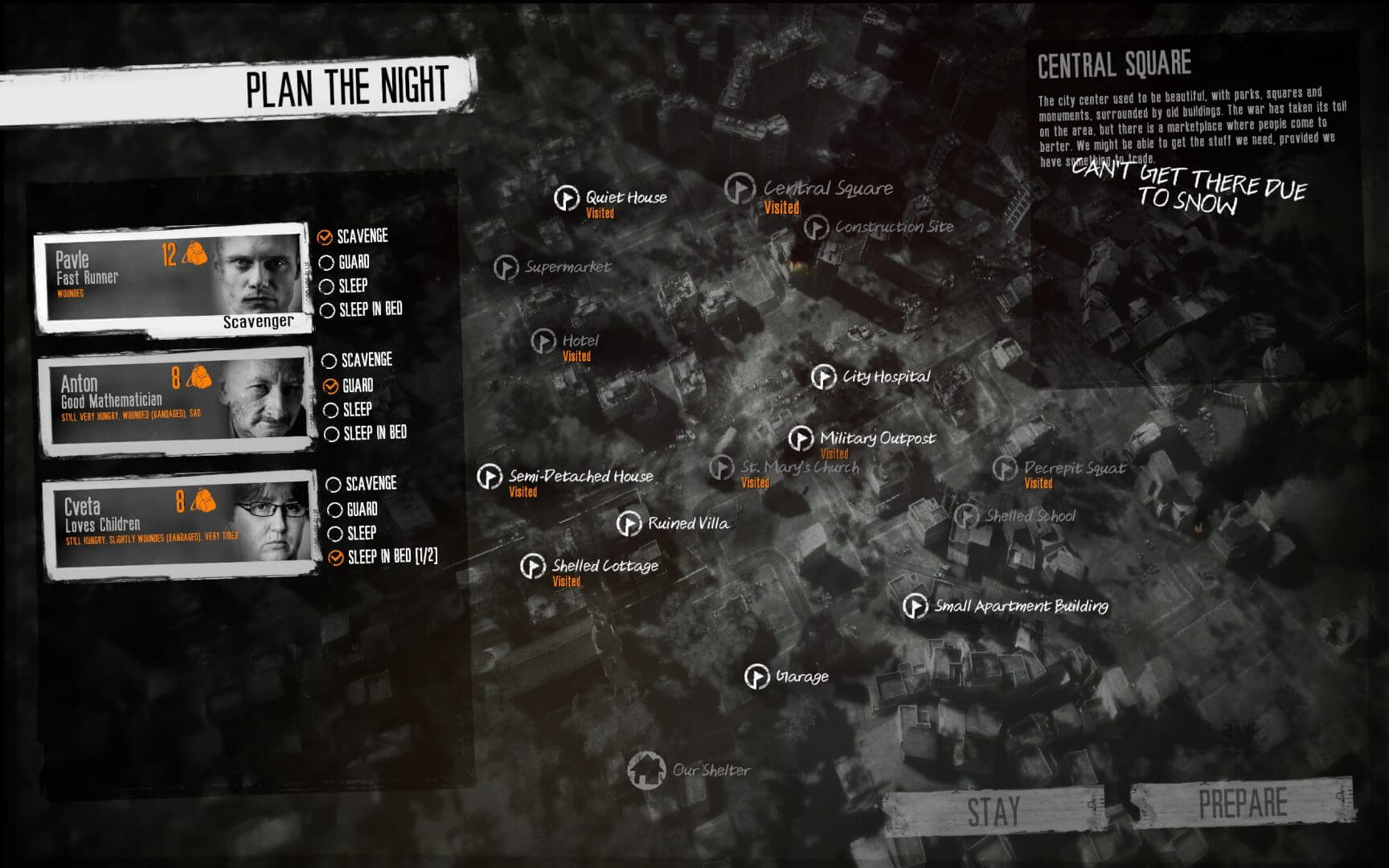 Map of Scavenging Locations