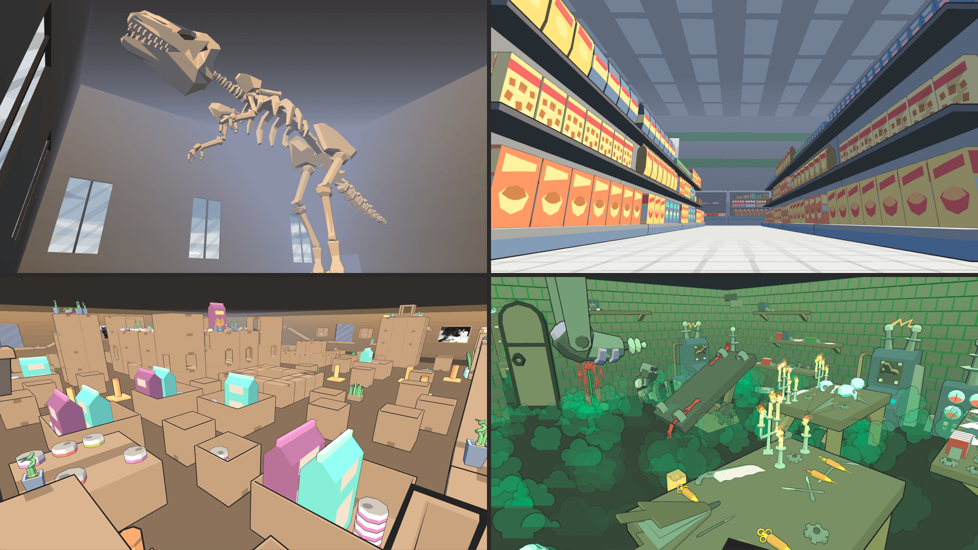 An array of fun things to obliterate!