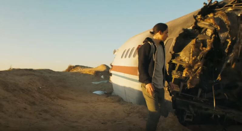 Fear the Walking Dead Chris checking a wrecked plane