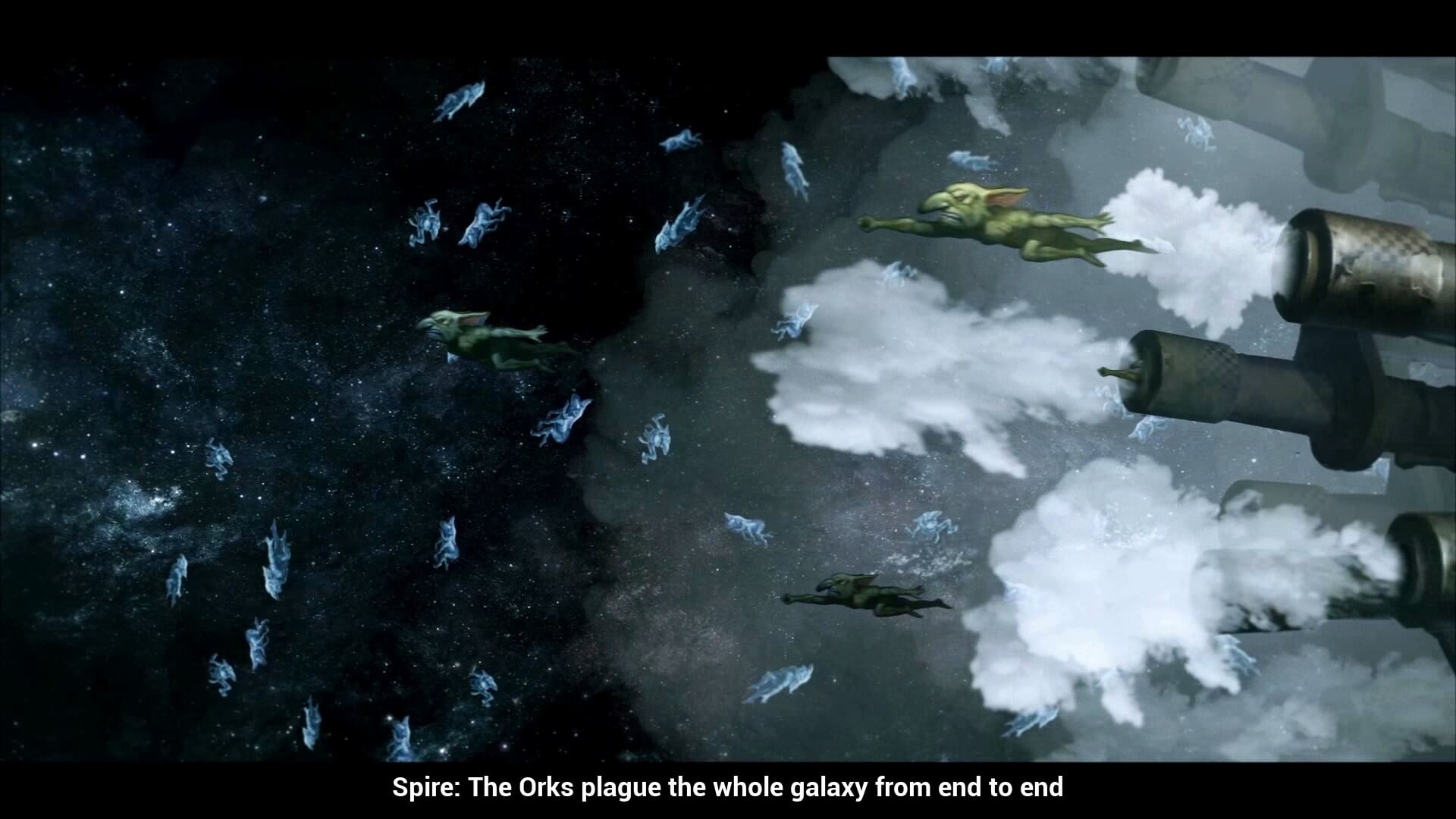 The Orks also launch goblins as missiles.