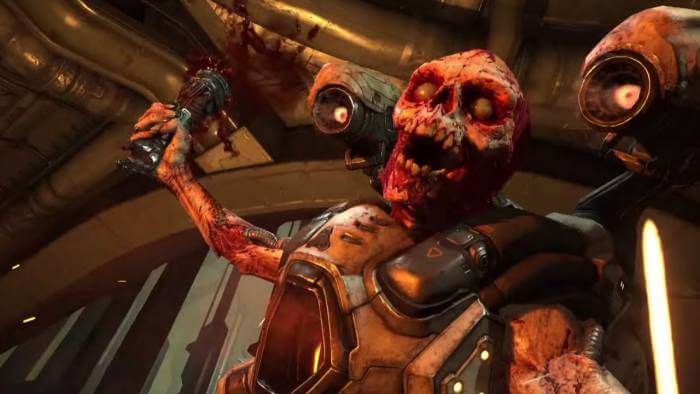 Doom is filled with enemies that just want to tear you limb from limb.