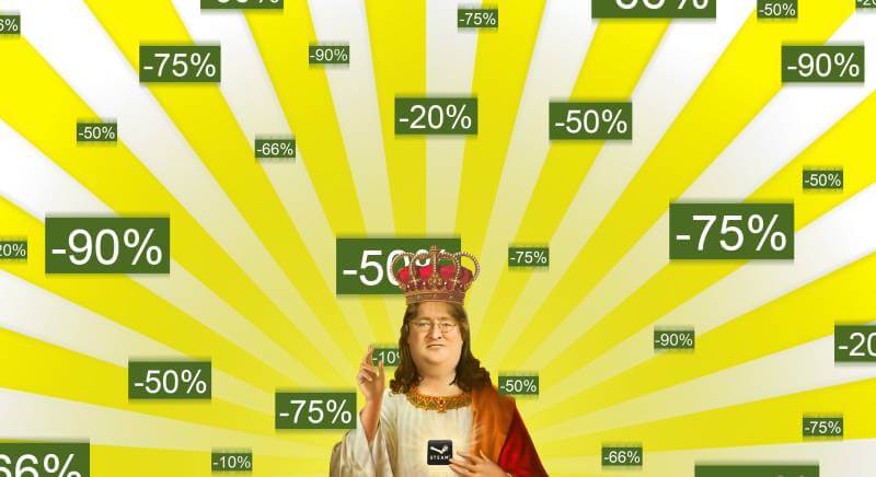 Lord Gabe will bless us with the Steam Summer Sale.