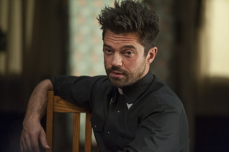 Dominic Cooper as Preacher sitting