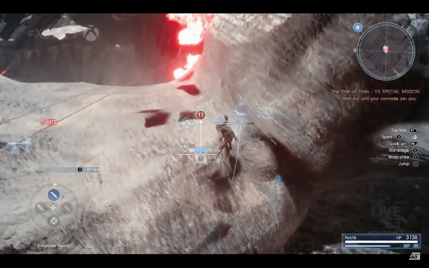 FFXV promises fights against huge creatures in real-time.