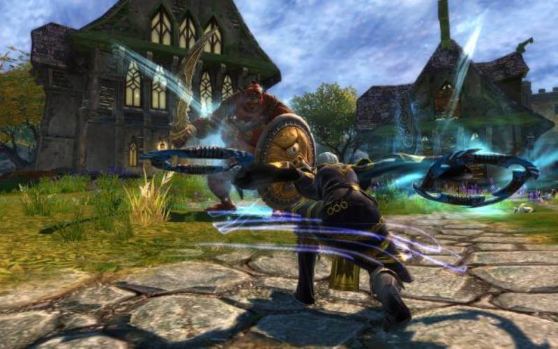 The action is frantic and fast-paced in Kingdoms of Amalur.