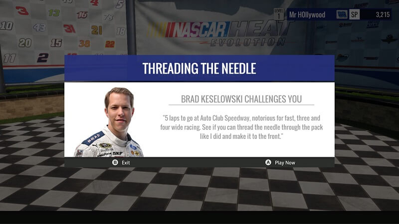 Nascar Heat Evolution Challenge