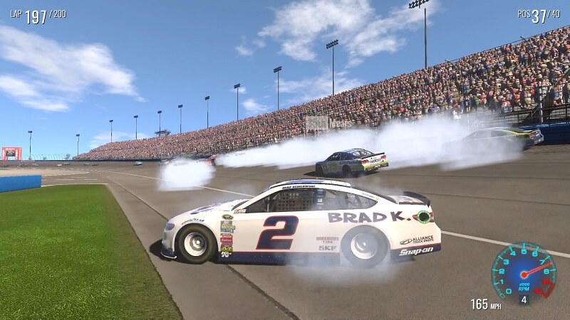 Spinning out in Nascar on Xbox One