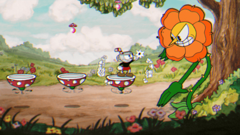 Cuphead has some strange enemies. 