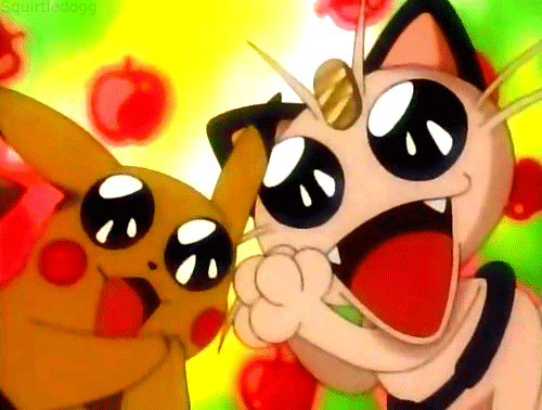 Meowth and Pikachu