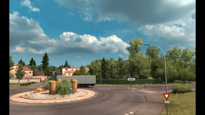 Be wary of those roundabouts, lest you might tip in Euro Truck Simulator 2.