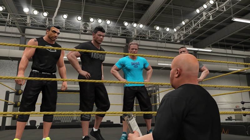WWE 2K17 NXT training with created superstar