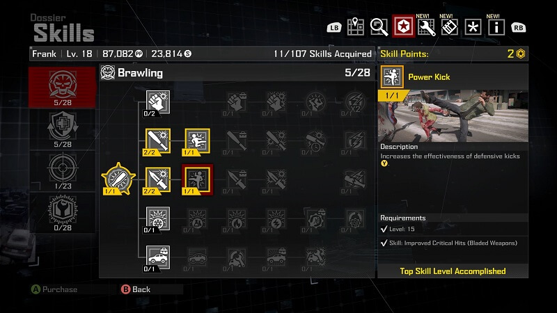 Dead Rising 4 skill tree