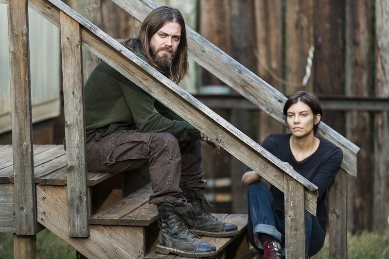 Jesus and Maggie sitting on stairs at the Hilltop