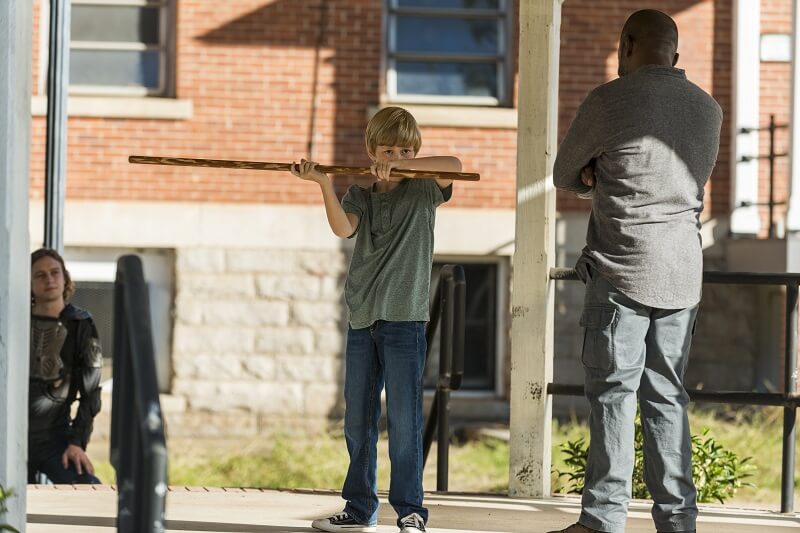 Morgan training Ben's brother on the Walking Dead