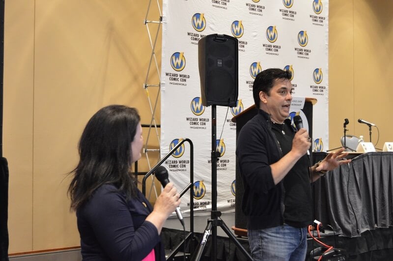 Great voiceover panel by Lex Lang and Sandy Fox