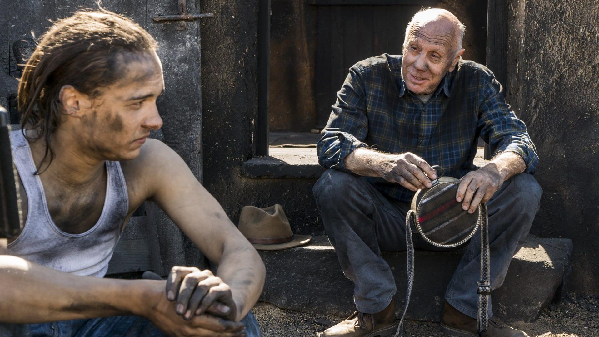 Fear the Walking Dead: “Burning in Water, Drowning in Flame” Review Frank Dillane as Nick Clark, Dayton Callie as Jeremiah Otto - Fear the Walking Dead _ Season 3, Episode 5 - Photo Credit: Richard Foreman, Jr/AMC