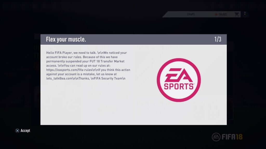 EA Has Banned Players from FIFA 18 That Have Never Owned the Game FIFA 18