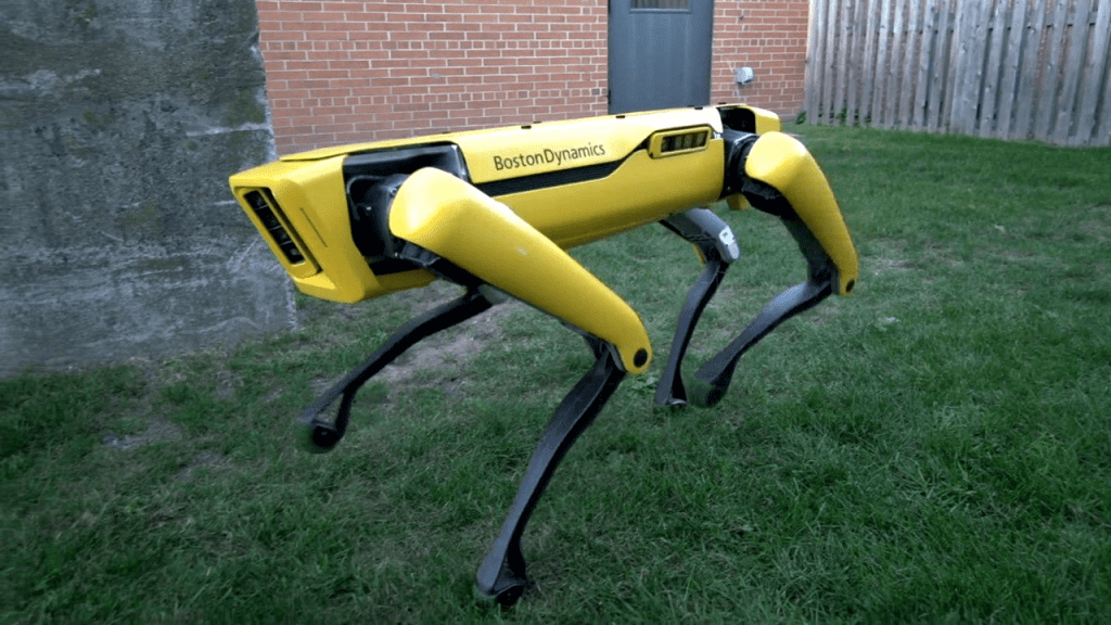 SpotMini From Boston Dynamics Fights Off Hockey Stick spotmini boston dynamics