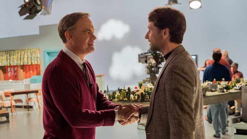 Tom Hanks as Mister Rogers and Matthew Rhys as Lloyd Vogel in "A Beautiful Day In The Neighborhood"