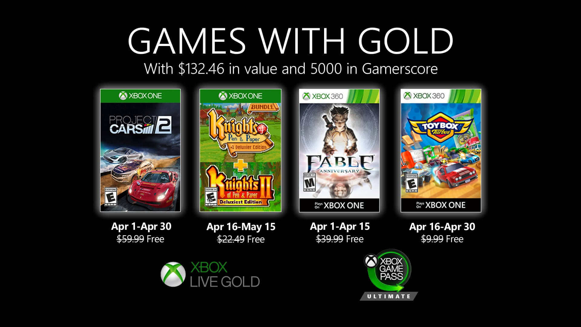 April 2020 Games with Gold into May 2020 Games with Gold