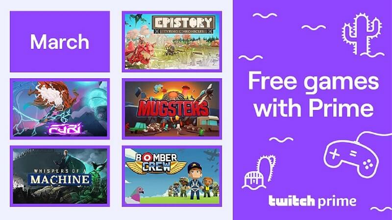 Twitch Prime March Free Games