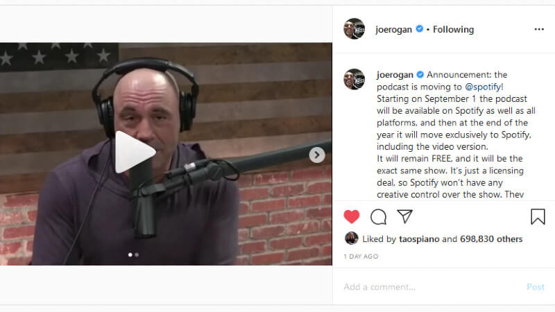 Rogan Signs with Spotify