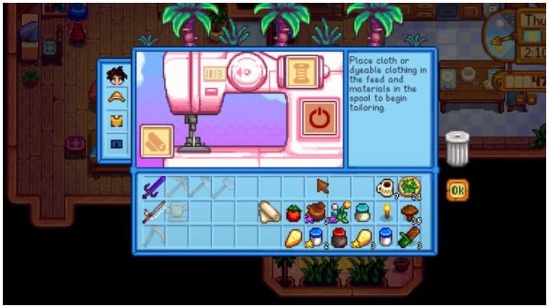 stardew valley sewing machine