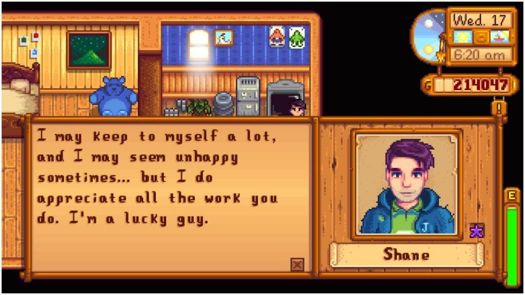 Stardew Valley — Shane Gift Guide shane stardew valley