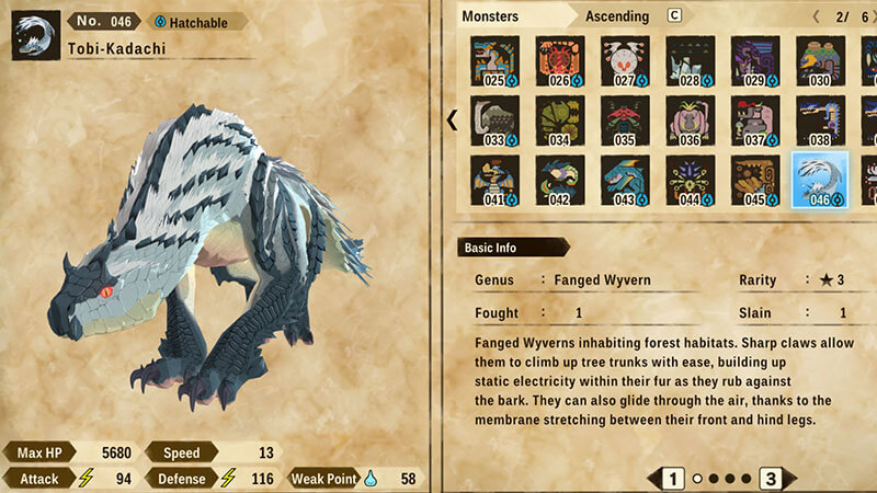 Monster Hunter Stories 2 Fanged Wyvern weakness