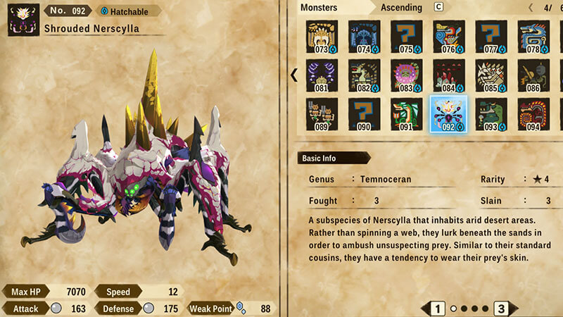 Monster Hunter Stories 2 temnoceran weakness