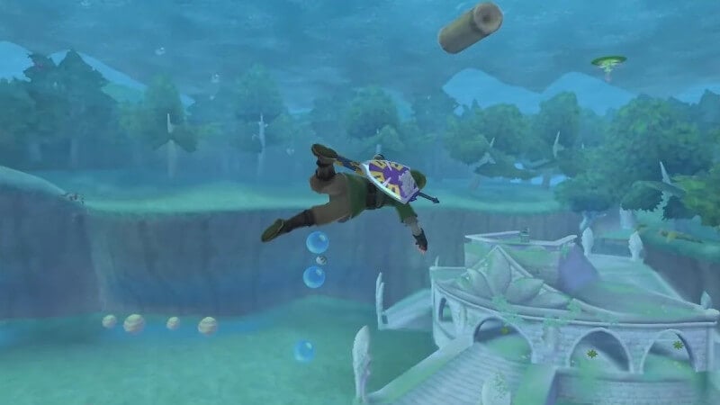 legend of zelda skyward sword guide diving underwater air bubbles
