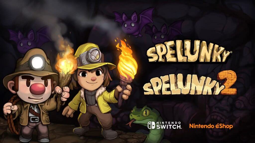 Spelunky and Spelunky 2 Digs its Way Onto Switch on August 26 Spelunky 1 and 2 coming to Nintendo Switch eShop August 26