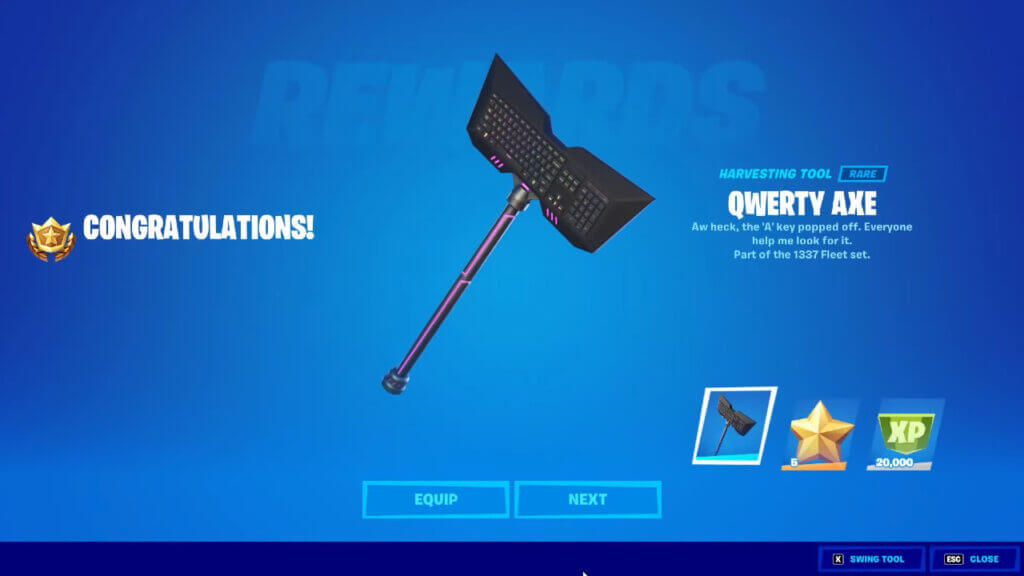 Fortnite: How to Get the Keyboard Pickaxe fortnite how to get the QWERTY Axe keyboard pickaxe main image