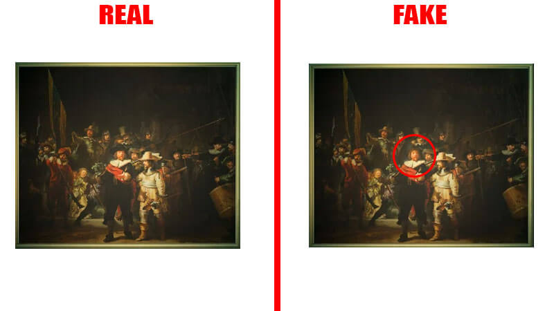 The Night Watch, Rembrandt van Rijn fake painting