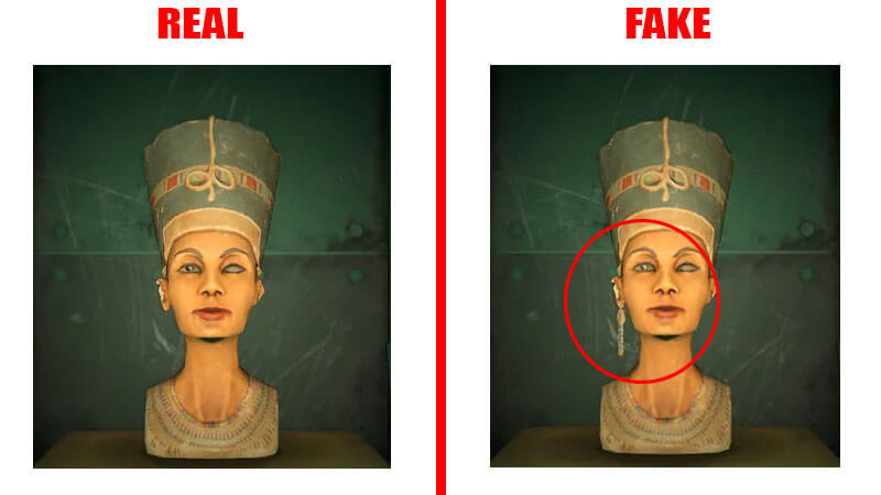 Nefertiti bust fake