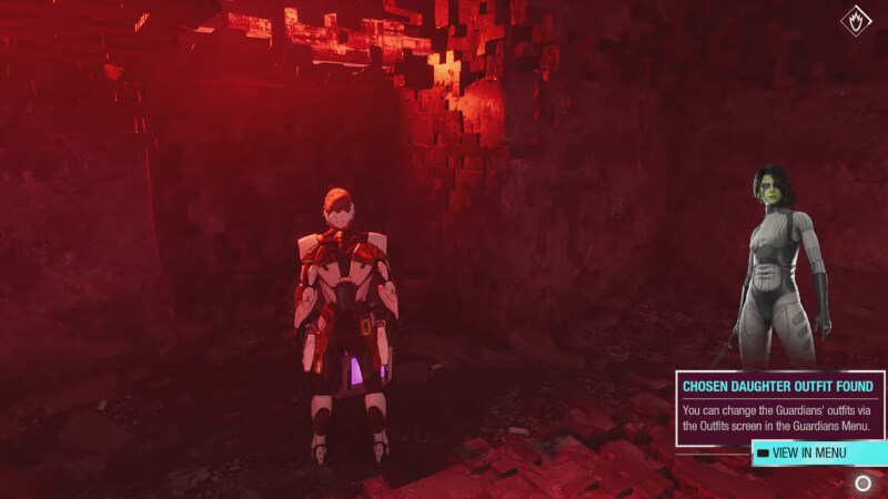 guardians of the galaxy Gamora’s Chosen Daughter Outfit location