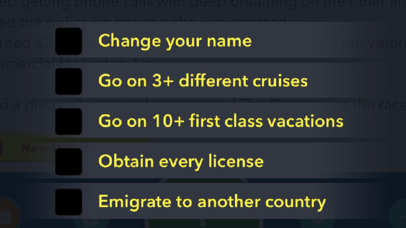 BitLife New Year New You Challenge List
