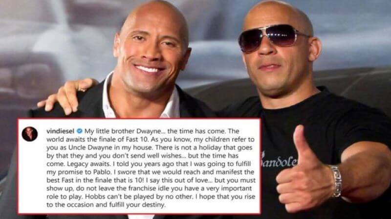 Dwayne Johnson Shuts Down Vin Diesels Plea