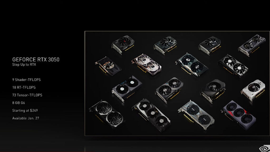 Nvidia Announces $249 RTX 3050 Graphics Card Nvidia RTX 3050