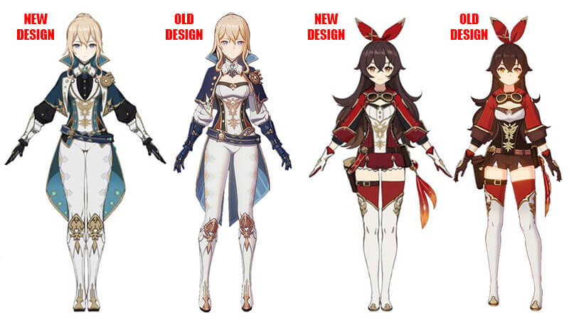 Genshin Impact Jean Amber Alternate Skins