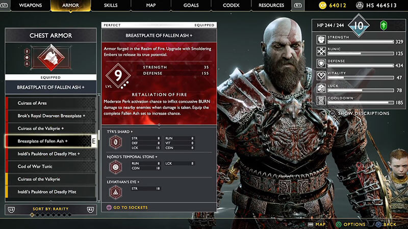 Fallen Ash armor GOW 2018