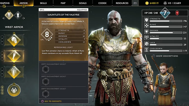 Valkyrie armor GOW 2018