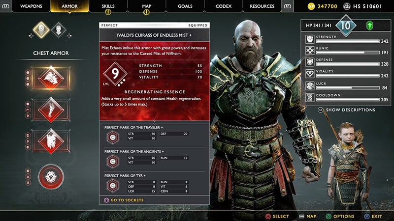 Ivaldi’s Endless Mist Armor God of War